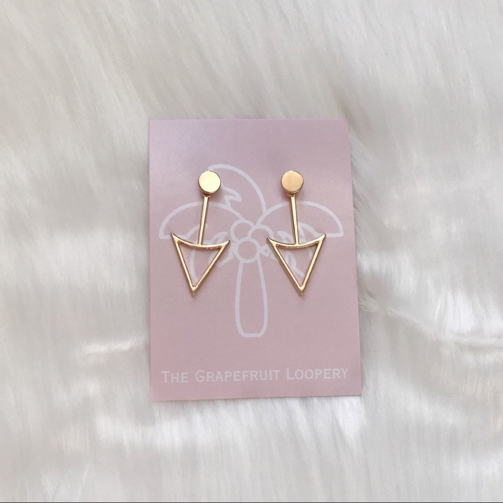 New Gold Colored Arrow Earrings